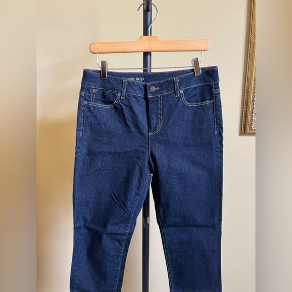 Talbots Jeans Heritage Slim Ankle Dark Wash Navy Blue Size 8P/29 - Picture 2 of 15